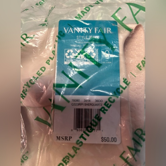 Vanity Fair BEAUTY BACK Full Figure Underwire Minimizer Size 36‎ DD. New - Picture 9 of 9